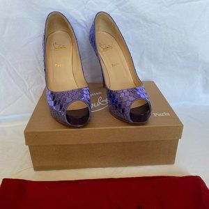 Christian Louboutin Poseidon 120 Crepe Satin/Sequi Version Lavende